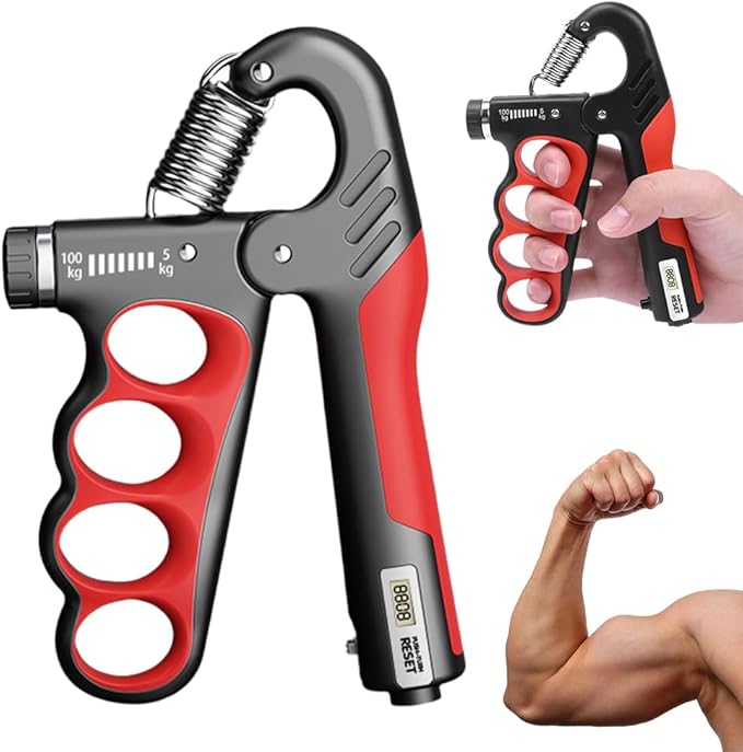 Hand Gripper Strengthener, Hand Squeezer Adjustable Resistance, Grip Strengthener Forearm Strengthener, Hand Exerciser for Muscle Building and Injury Recover, Forearm Strengthener