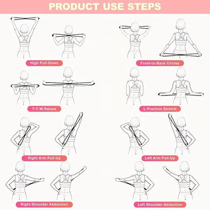 Luminousdo Resistance Bands,2025 New Upgraded Figure 8 Resistance Band for Working Out,High Elasticity Stretch Arm Rope for Yoga,Chest Expander Strap with Handles for Women Men