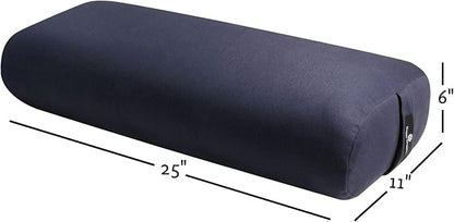 Hugger Mugger Standard Yoga Bolster - Firm, Supportive, Handmade, Durable