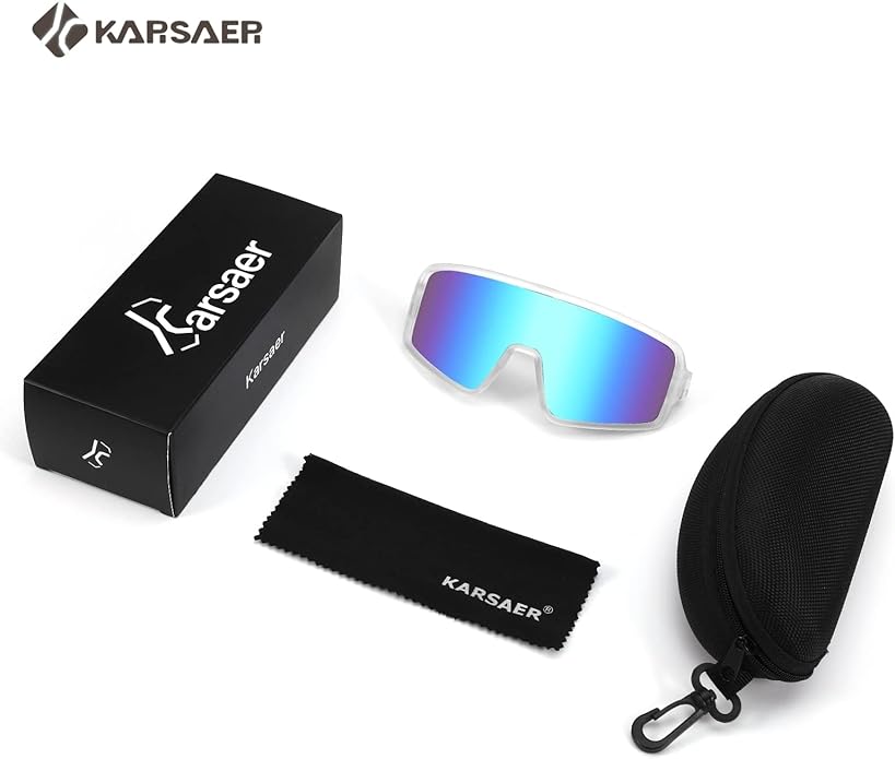 Karsaer Vision Sports Sunglasses Cycling Glasses Baseball Softball Sunglasses Unisex for Adult Youth Kids Boys Girls 8-16