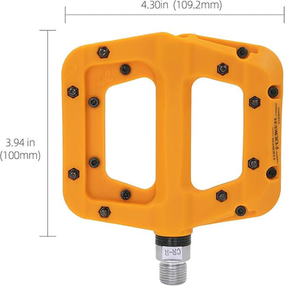 FOOKER MTB Pedals Mountain Bike Pedals 3 Bearing Non-Slip Lightweight Nylon Fiber Bicycle Platform Pedals for BMX MTB 9/16"