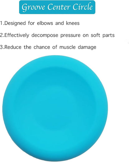 Silicone disc yoga anti-slip mat, fitness sports knee and elbow pads disc mat(Light Blue)