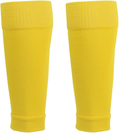 2 Set Anti-Slip Grip Soccer Socks with Shin Guard Sleeves, Sports Athletic Socks for Men Women