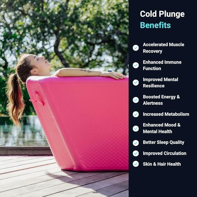 Endurance Cold Plunge 155 Gallon Ice Bath Tub Chiller Compatible Connections Inflatable, Durable, Portable, Insulated Design