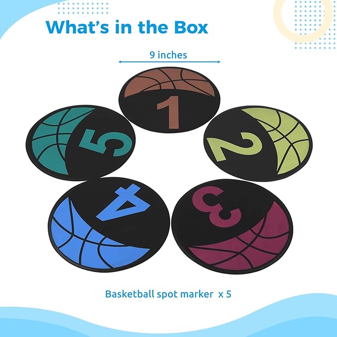 10 PCS Basketball Spot Markers 9 Inches