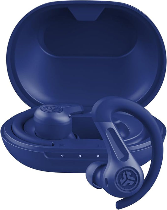 JLab JBuds Sport ANC 4 True Wireless Bluetooth Earbuds + Charging Case, Cobalt Blue, Swipe + Touch Controls, Hybrid Active Noise Cancelation, Multipoint Connect, Customized Settings App