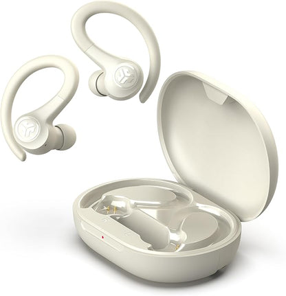 JLab Go Sport+ Wireless Workout Earbuds Featuring C3 Clear Calling, Secure Earhook Sport Design, 35+ Hour Bluetooth Playtime, and 3 EQ Sound Settings (Sand)