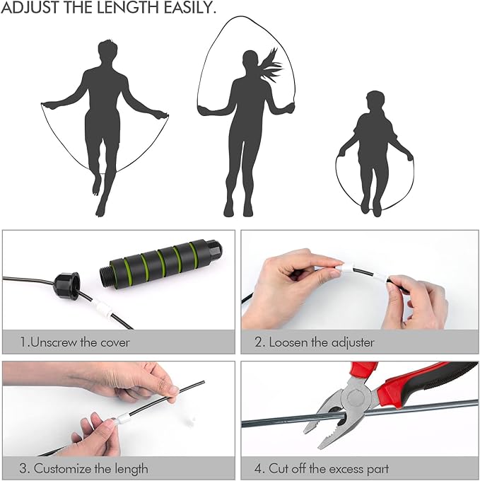 Jump Rope, Tangle-Free Rapid Speed Jumping Rope Cable
