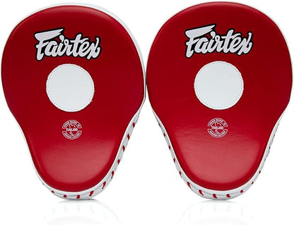 Fairtex FMV9 Contoured Focus Mitts |Striking Accuracy & Protection for Boxing, Muay Thai, Kickboxing |Ergonomic Design, Soft Padding, Secure Fit Leather
