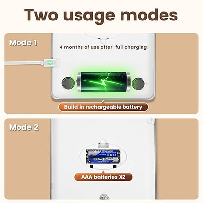 33lb Food Scale, Digital Kitchen Scale Batteries and USB Charging,1g/0.05oz Precise Graduation, Waterproof Stainless Steel with LCD Display Weight Grams and oz for Cooking Baking (Stainless Steel)