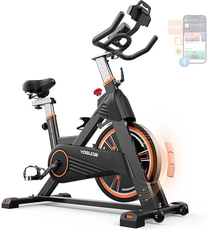 YOSUDA PRO Magnetic Exercise Bike 350 lbs Weight Capacity - Indoor Cycling Bike Stationary with Comfortable Seat Cushion, Silent Belt Drive