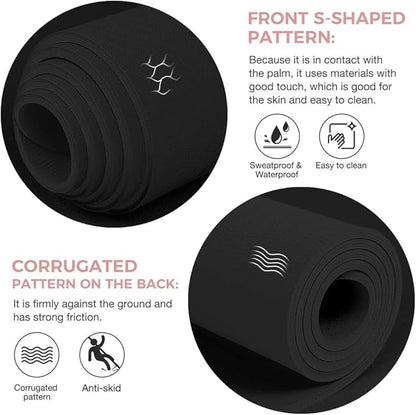 Yoga Mat Non Slip TPE Extra Wide Yoga Mat with Alignment Mark, 72"L x 32"W x 0.32"/0.24"Th (183cm x 81cm x 8mm/6mm), Anti-Tear Exercise Mat with Carrying Strap and Bag, Workout Mats for Yoga, Pilates