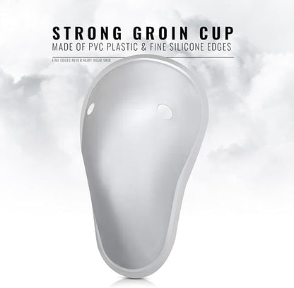 DXM SPORTS Groin Protector Cup Men, Boxing Kickboxing MMA Muay Thai Sparring Groin Guard, Ventilated Adjustable, Karate Fighting Training, Underwear Jiu Jitsu BJJ Protection