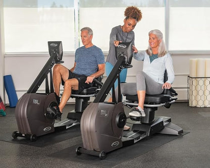 RB8MAX Recumbent Exercise Bike, Gray, Low-Impact Exercise, 360-Degree Swivel Seat, Engaging Programs Including Measuring Imbalances, & Compatible with Free NuStep Wellness App