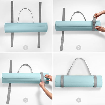 Trilancer Adjustable Yoga Mat Strap With Hook and Loop Closure, Yoga Mat Holder Carrier,and Organizing-Mat Not Included