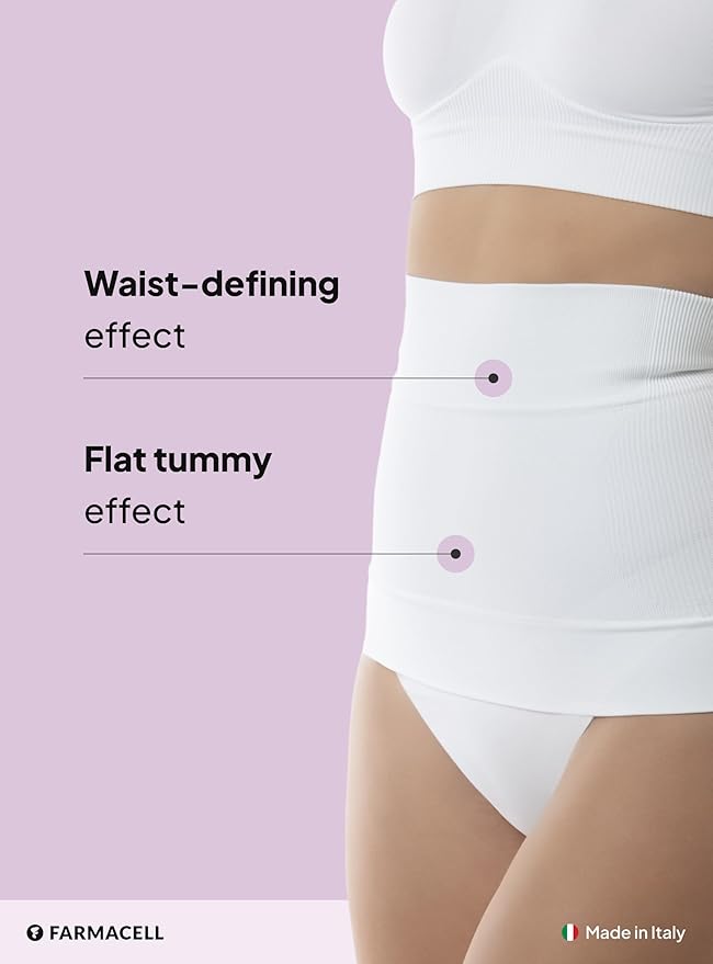 Farmacell Waist Trainer for Women 605 Made in Italy - Seamless Shapewear Tummy Control - Slimming Corset Shapewear