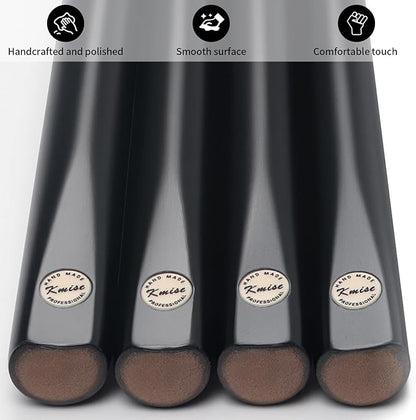 Kmise Pool Cue Sticks, 41"/57??58" Hardwood Pool Cue Set of 4/6/8, 13OZ/20OZ with 13/10 MM Brass Tips, Table Billiard Cue Stick for Bar, Home, Billiard Room