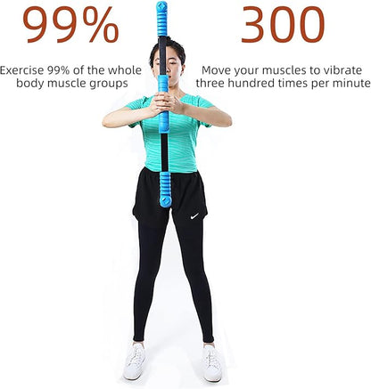 Elastic Fitness Stick Elastic Bar Body Exercise Bar Muscle Training for Exercise Tremor Stick Shoulder Rehabilitation Physical Therapy, Aerobics,Body Shaping Home Gym Yoga, Pilates