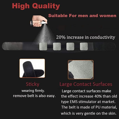 EMS Muscle Stimulator Muscle Toning Training Belt, Muscle Toner Waist Trimmer Equipment for Men Women, Abs Fitness Belt Workout Rechargeable Abs Muscle Training Gear