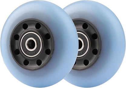 2-Pack 76mm PU Caster Board Replacement Wheel Set 90A Compatible with Razor RipStik Classic Air, DLX G Ripsurf (Blue)