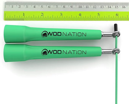 WOD Nation Adjustable Speed Jump Rope For Men, Women & Children - Blazing Fast Fitness Skipping Rope Perfect for Boxing, MMA, Endurance