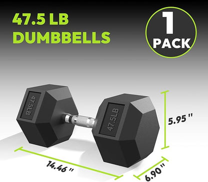 Hex Dumbbell Set, 30-480 lb Set Rubber Encased Exercise & Fitness Dumbbells, Weights Dumbbells Set, Hand Weight for Strength Training
