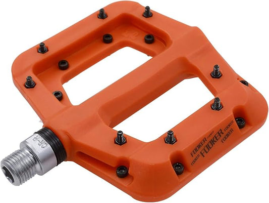 FOOKER MTB Pedals Mountain Bike Pedals 3 Bearing Non-Slip Lightweight Nylon Fiber Bicycle Platform Pedals for BMX MTB 9/16"
