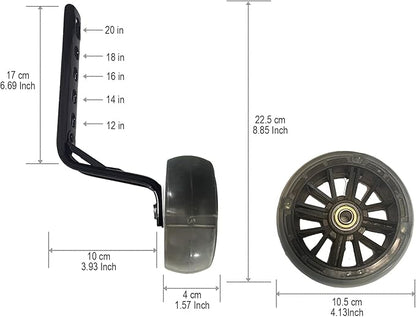 1 Pair Bike Training Wheels Mute Flash Wheels,Children Bicycle Wheels Flash Mute Wheel Compatible for 12 14 16 18 20 inch Single Speed Bike
