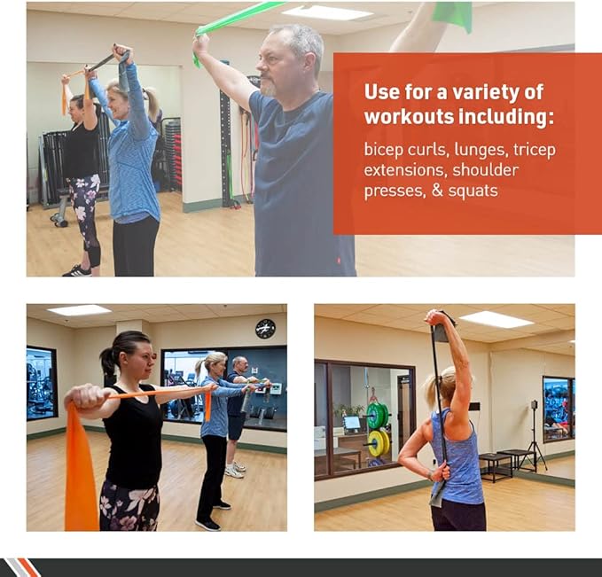 Body Sport Exercise Band, 25 yd. x 4 in. Roll, Low Resistance - Home & Gym Fitness Equipment for Stretching, Strength Training & Physical Therapy (Light Resistance Blue)