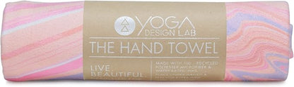 Yoga Design LAB | The Hand Towel | Premium Non Slip Hand Towel | Designed in Bali | Colorful Eco Printed + Quick Dry + Soft | Hot Yoga, Bikram, Ashtanga, Sport, Barre, Travel (Pearl)