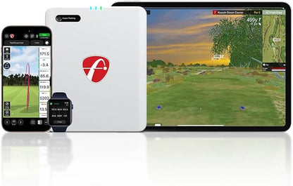 FlightScope Mevo Gen2 Portable Golf Launch Monitor and Simulator with 18 Swing Data Parameters, Front Facing Camera, 8 E6 Simulation Courses with GPS Overview and Shot Tracer | Indoor and Outdoor