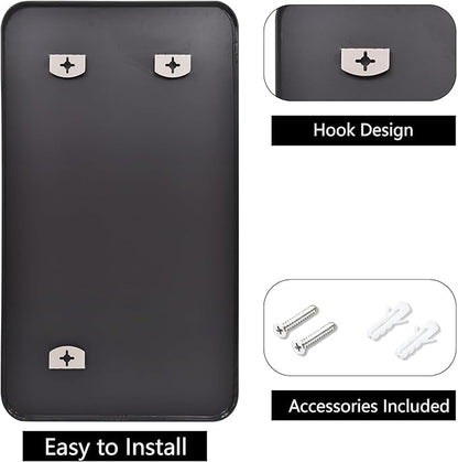 FORBATH Bathroom Mirror 30" X 60"，Large Rectangular Wall Mirror, Black Metal Framed Rounded Corner Wall Mounted Mirror for Bathroom Bedroom Entryway Decor(Horizontal/Vertical)