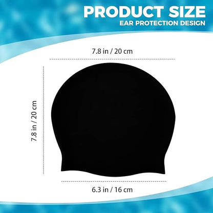 Extra Large Swim Cap - Silicone Cap for Long/Short Hair, Braids & Dreadlocks - Keeps Hair Dry