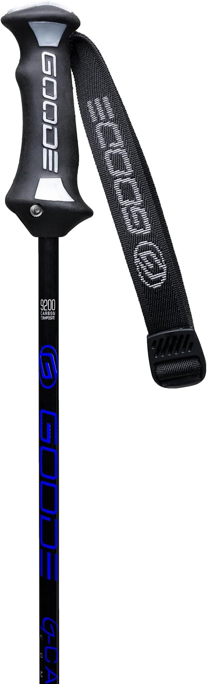 GOODE G Carbon Ski Poles – Ultra-Lightweight & Durable Carbon Fiber – Superior Balance – Shock Absorbing – High-Performance Downhill Ski Poles for Men & Women - Pair