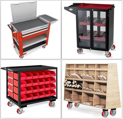 Heavy Duty Casters Wheels 4"5"6"8"DiameterX2"Width Industrial Caster Wheels Polyurethane Wheel with Capacity 800-1,500 lbs/pcs Used in,Trail Jack,Tool Box