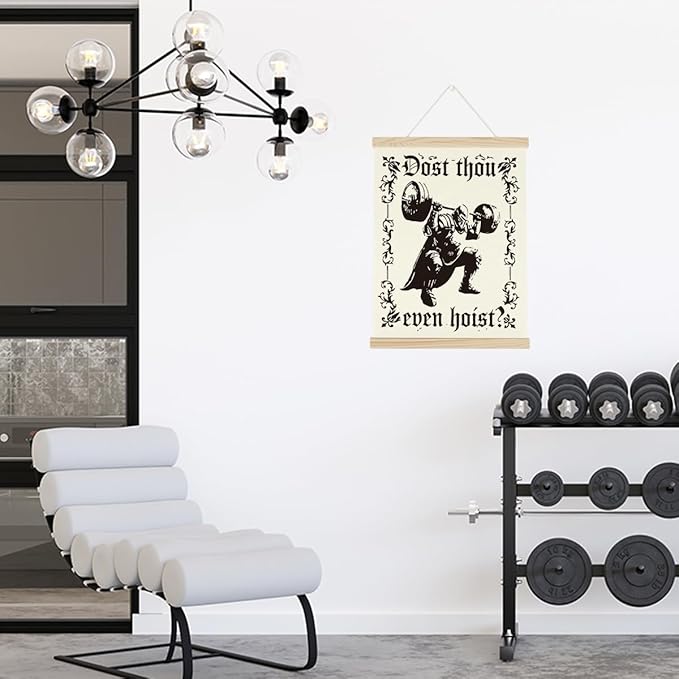 Gym Motivational Posters Funny College Dorm Posters Gifts for Guys Friends Dost Thou Even Hoist Gym Flag Wall Art Decor Sign for Home Gym Bedroom Office