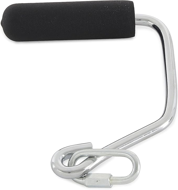 Total Gym Accessories Open Ended Chrome Grip Handles for Total Gym Home Workout Machines, Compatible for Supra, Electra, FIT, Black