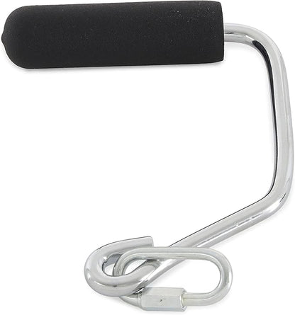 Total Gym Accessories Open Ended Chrome Grip Handles for Total Gym Home Workout Machines, Compatible for Supra, Electra, FIT, Black