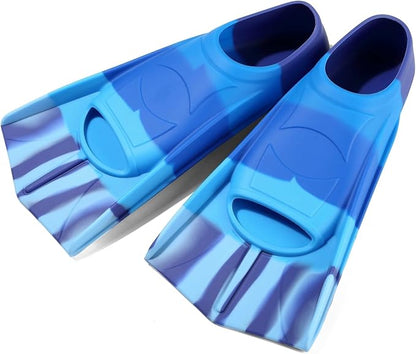 Kids Swim Fins,Short Kids Fins Youth Swimming Flippers for Lap Swimming Training for Children Girls Boys Beginners