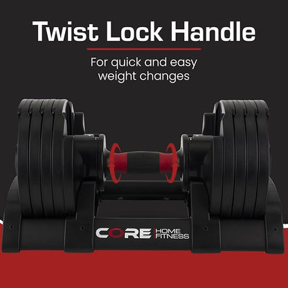 Core Fitness® Adjustable Dumbbell Weight Set by Affordable Dumbbells