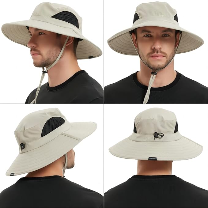 EINSKEY Wide Brim Sun Hat, UPF 50+ UV Protection Waterproof Packable Bucket Hat for Men & Women, Fishing Hiking Beach Garden