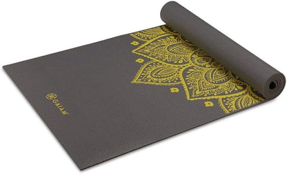 Gaiam Yoga Mat - Premium 6mm Print Extra Thick Non Slip Exercise & Fitness Mat for All Types of Yoga, Pilates & Floor Workouts (68"L x 24"W x 6mm Thick)