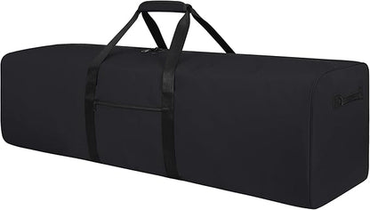 48 Inch Travel Duffle Bag Extra Large Sport Equipment Duffel Bags with 2-way Lockable Zippers (Black)