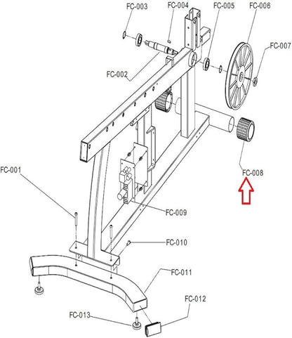 Front Transport Wheel Roller Assembly REX346W Works W Life Fitness R1 R3 Recumbent Bike