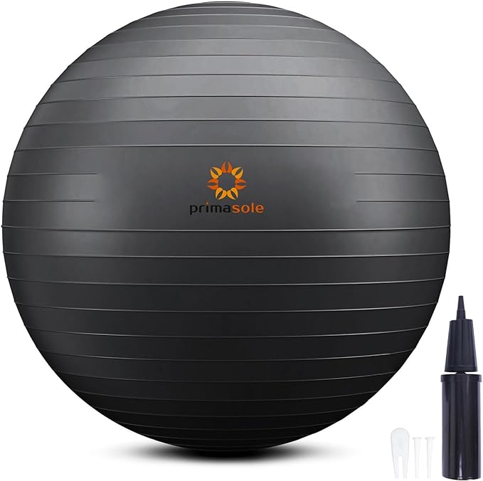 Exercise Ball for Balance Stability Fitness Workout Yoga Pilates at Home Office & Gym Birthing Ball for Pregnancy, Office Ball Chair