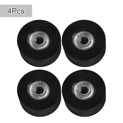 4 Pieces Fitness Trolley Seat Rail Rollers for Water Resistance Rowing Machine, Nylon Steel Cushion Moving Wheel, Row Machines Part Replacement for Home Gym Fitness Equipment