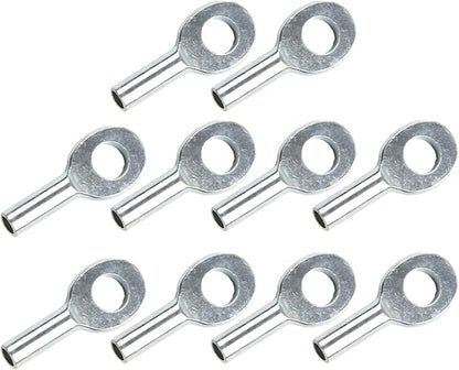 10 Pcs Gym Pulley Machine Cable Eyelet Terminal Interface Port, Gym Machine Accessories For 5Mm/6mm Cable Ball Stopper Interface Port Components For Various Equipment Cables(6mm)