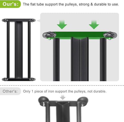 Glute Ham Glider, Multi-Functional Hamstring Roller with Smooth Wheels, V-Bar for Hamstring Curls, Ab Glider Workout & Core Strength Training