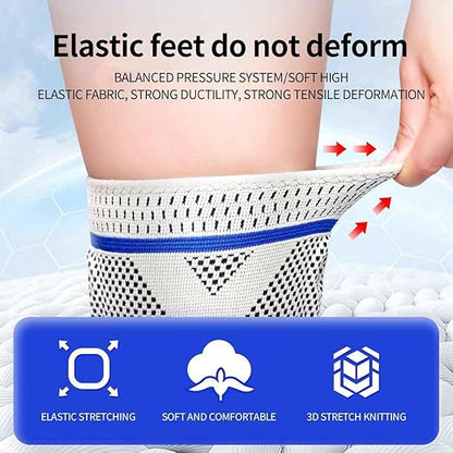 Laway 2pcs Compression Knee Brace,Targeted Support for Pain Relief and Stabilization of The Knee,Knee Support Compression Sleeve, Workout Sports Knee Braces,for Knee,Meniscus Tear