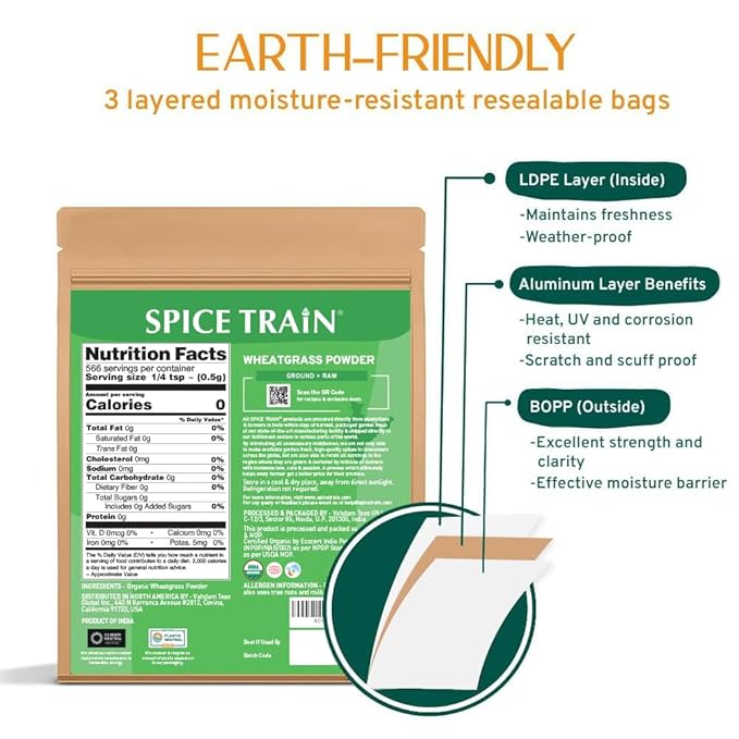 HANDPICK USDA Organic Wheatgrass Powder (10oz) Rich Green Powder - Lab Tested | 100% Whole Leaf | Gluten Free, Non-GMO | No Sugar, No Artificial Ingredients | Resealable Ziplock Pouch